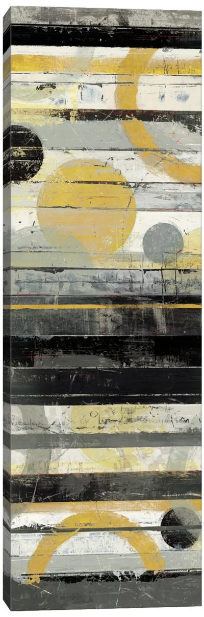Yellow Zephyr Panel Canvas Art Print - Stripe Patterns