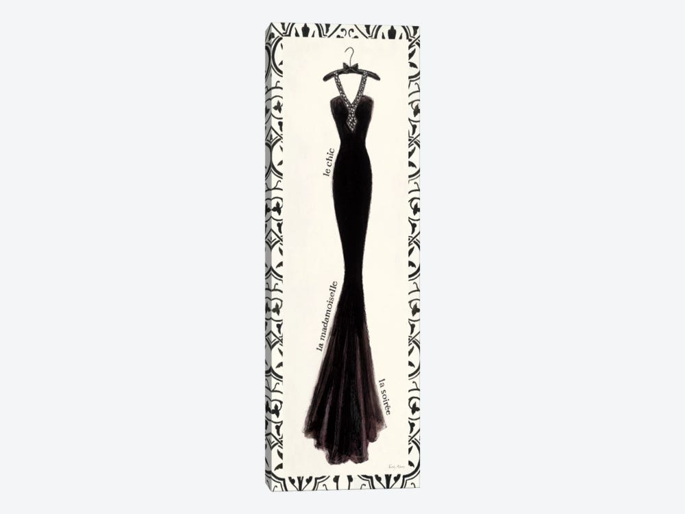 Couture Noir Original III with Border by Emily Adams 1-piece Canvas Art