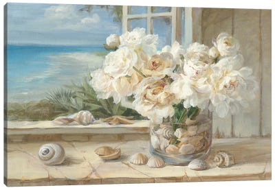 By the Sea Canvas Art Print - Floral & Botanical Art