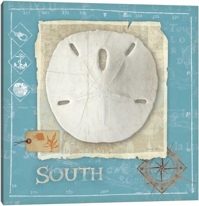 Points South Canvas Art Print - Compasses