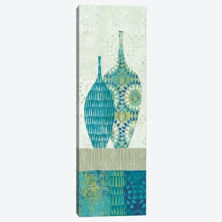 Blue Spice Stripe Panel I Canvas Print #WAC2057} by Wild Apple Portfolio Art Print