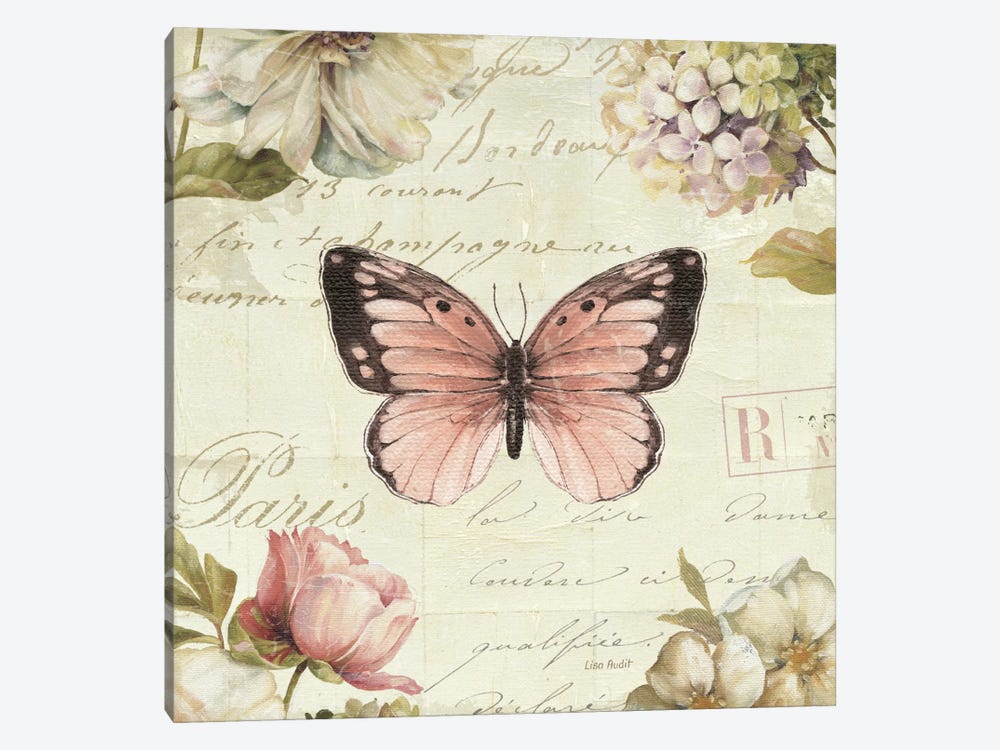 Marche de Fleurs Butterfly I by Lisa Audit 1-piece Canvas Wall Art