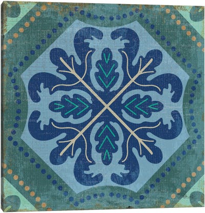Santorini Tile II  Canvas Art Print - Jordy Blue