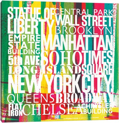 New York City Life Patterns VII  Canvas Art Print - Michael Mullan