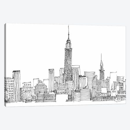 New York Skyline Crop  Canvas Print #WAC2147} by Avery Tillmon Canvas Print