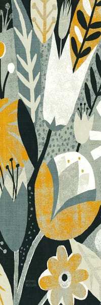 Michael Mullan: Vintage Bouquet Yellow Panel II  by Michael Mullan