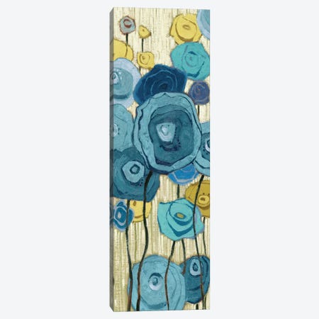 Lemongrass in Blue Panel I  Canvas Print #WAC2181} by Shirley Novak Canvas Wall Art