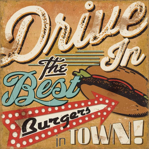 Pela Studio: Diners and Drive Ins I by Pela Studio