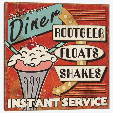 Diners and Drive Ins III Canvas Print #WAC2193} by Pela Studio Canvas Print