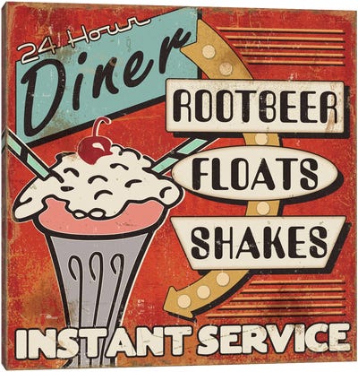 Diners and Drive Ins III Canvas Art Print