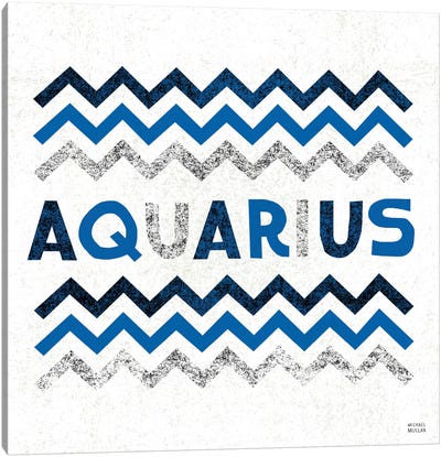 Zodiac Aquarius Canvas Art Print - Aquarius