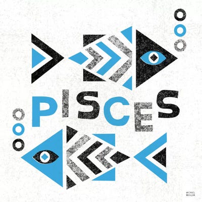Zodiac Pisces Canvas Art Print By Michael Mullan Icanvas