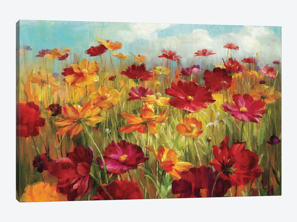 Cosmos in the Field by Danhui Nai 1-piece Canvas Art Print