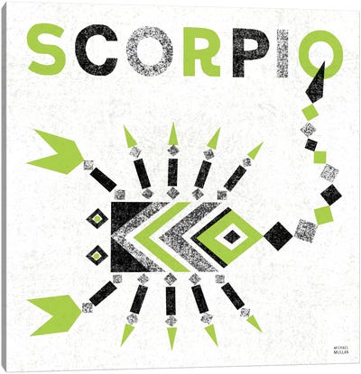 Zodiac Scorpio Canvas Art Print - Michael Mullan