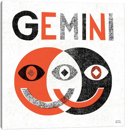 Zodiac Gemini Canvas Art Print - Gemini