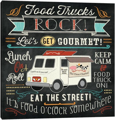 Food Truck II Canvas Art Print - Kitchen Art Collection