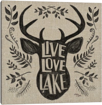 Lake Life III Canvas Art Print - Evergreen & Burlap