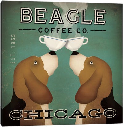 Beagle Coffee Co. Canvas Art Print - Rustic Décor