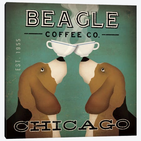 Beagle Coffee Co. Canvas Print #WAC2240} by Ryan Fowler Canvas Print