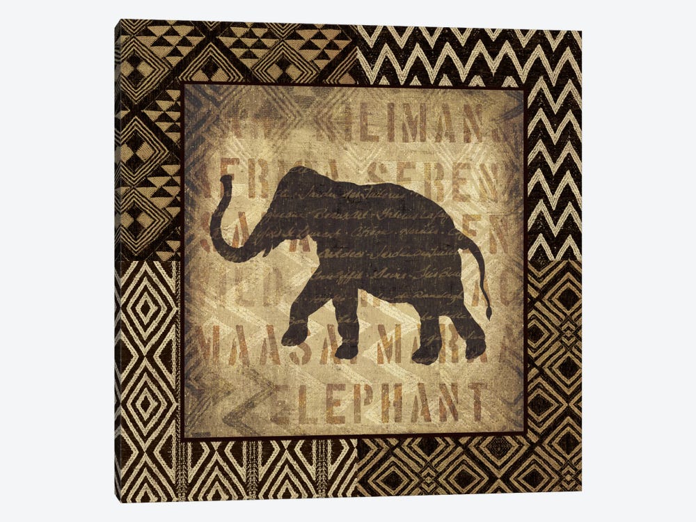 African Wild Elephant by Wild Apple Portfolio 1-piece Canvas Art Print