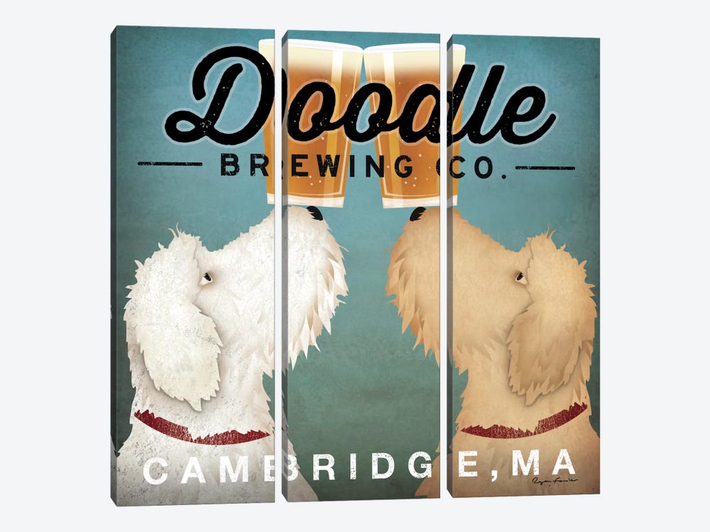 Doodle Brewing Co. by Ryan Fowler 3-piece Canvas Art Print