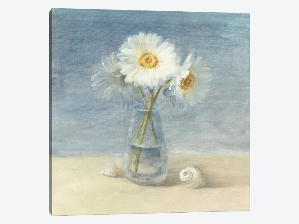 Daisies and Shells by Danhui Nai 1-piece Canvas Print