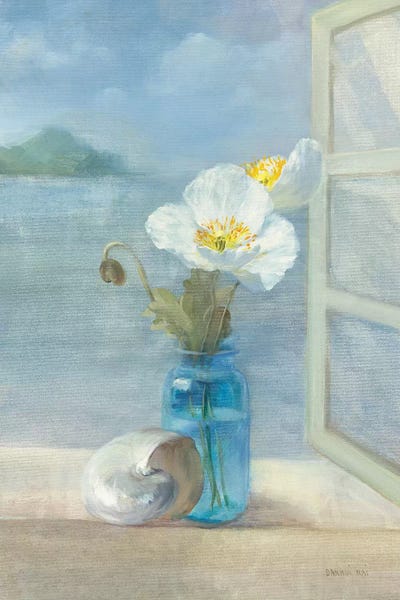 Large Coastal Art - Canvas Prints: Coastal Floral II by Danhui Nai