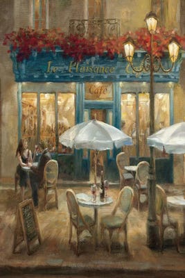 Paris Cafe I Crop Canvas Wall Art by Danhui Nai | iCanvas