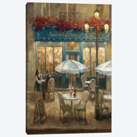 Paris Cafe I Crop Canvas Print #WAC235} by Danhui Nai Canvas Artwork