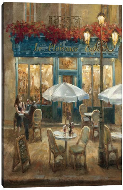 Paris Cafe I Crop Canvas Art Print - Paris Art