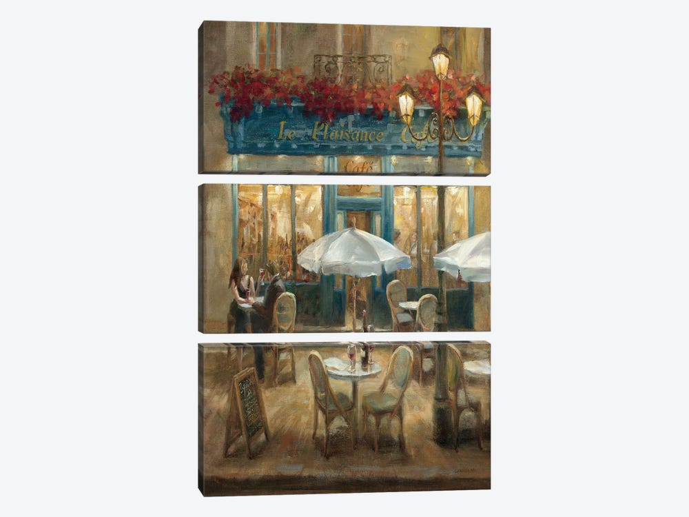 Paris Cafe I Crop by Danhui Nai 3-piece Canvas Art Print