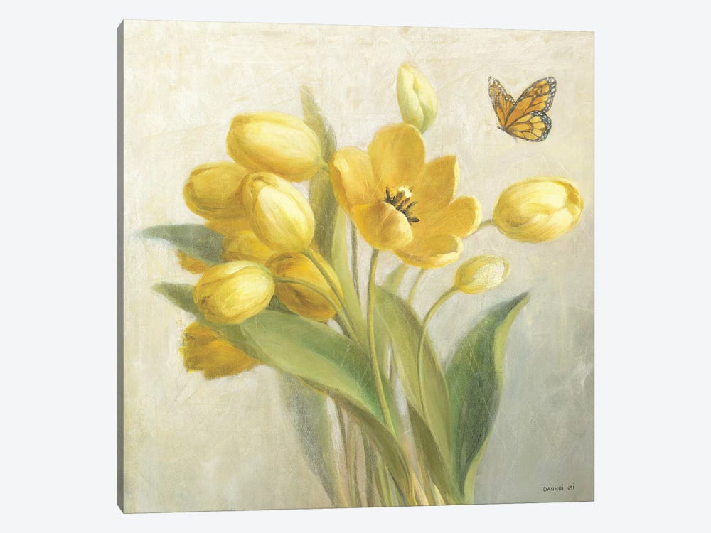 Yellow French Tulips by Danhui Nai 1-piece Canvas Art Print