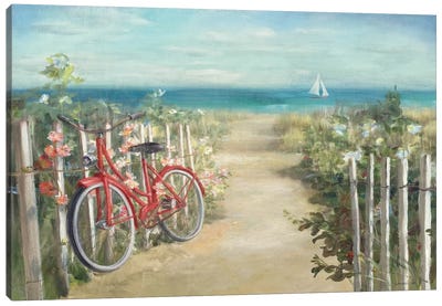 Summer Ride Crop Canvas Art Print - Bicycle Art