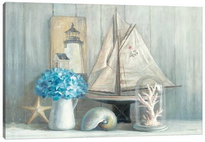 Summer House Crop Canvas Art Print - Nautical Décor