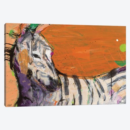 Zebra Canvas Print #WAC2527} by Kellie Day Canvas Art Print