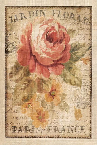 Shabby Chic Décor: Parisian Flowers II by Danhui Nai