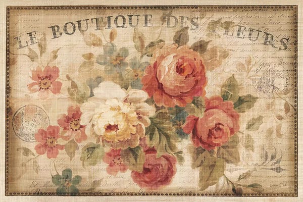European Décor: Parisian Flowers III by Danhui Nai