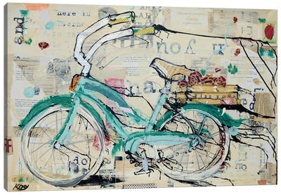 Prune Puffs Canvas Art Print - Bicycle Art