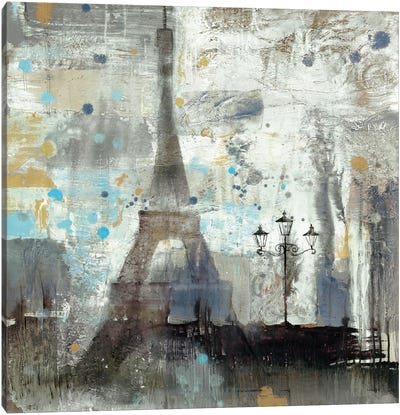 Eiffel Tower Neutral Canvas Art Print