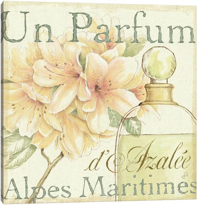 Fleurs and Parfum III Canvas Art Print - Perfume Bottle Art