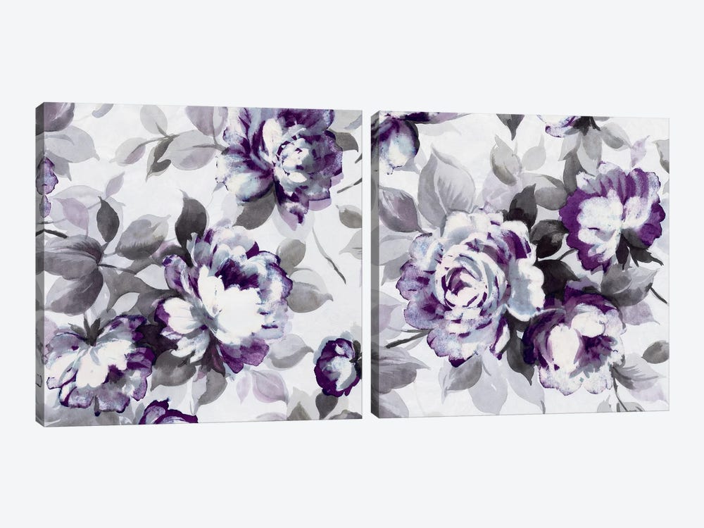 Scent of Plum Roses Diptych by Wild Apple Portfolio 2-piece Canvas Art Print