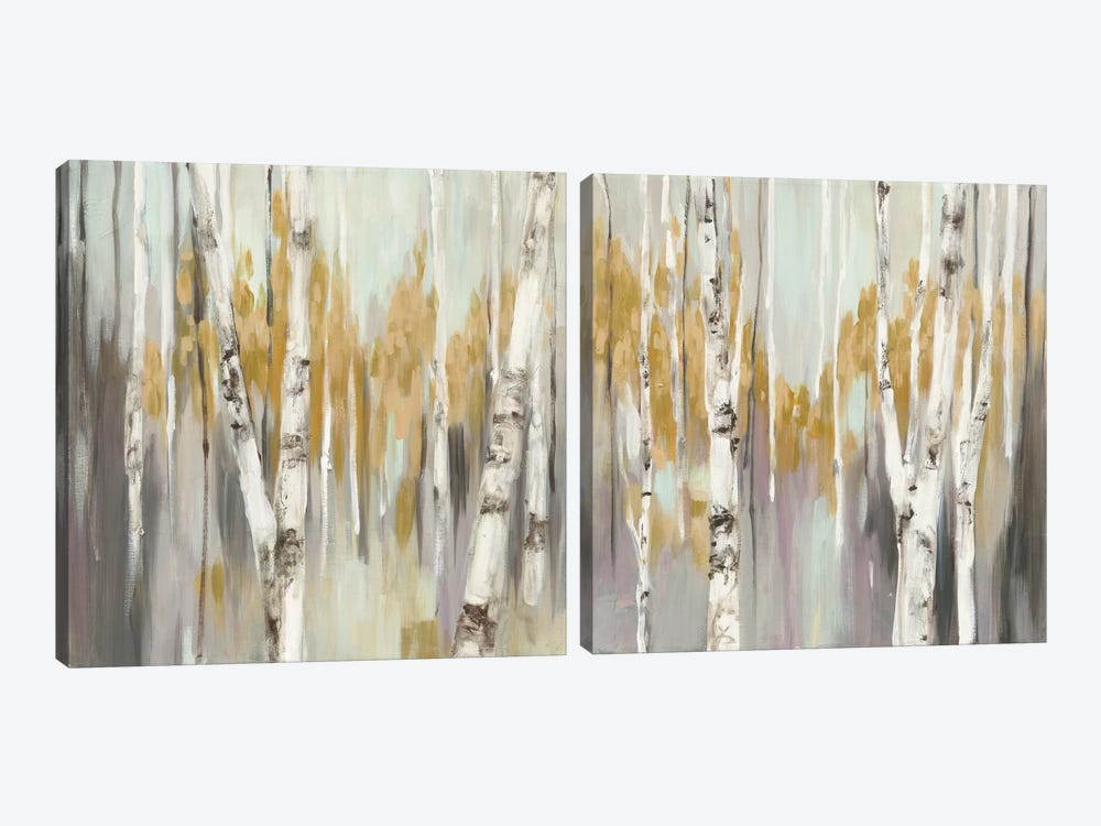 Silver Birch Diptych by Julia Purinton 2-piece Canvas Art