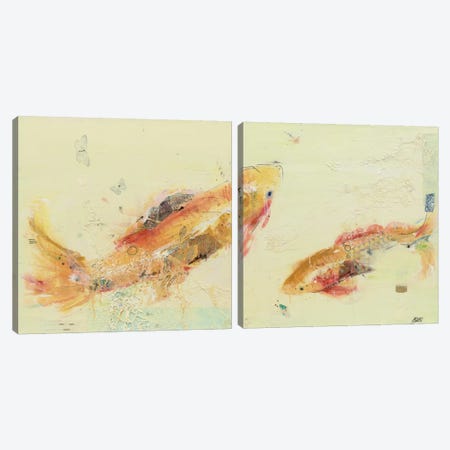 Fish in the Sea Diptych Canvas Print Set #WAC2HSET034} by Kellie Day Canvas Wall Art