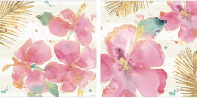 Flamingo Fever Diptych by Anne Tavoletti wall art