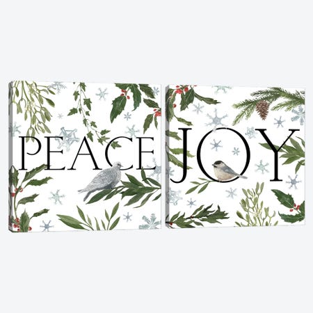 Peace & Joy I Diptych Canvas Print Set #WAC2HSET050} by Sara Zieve Miller Canvas Art Print
