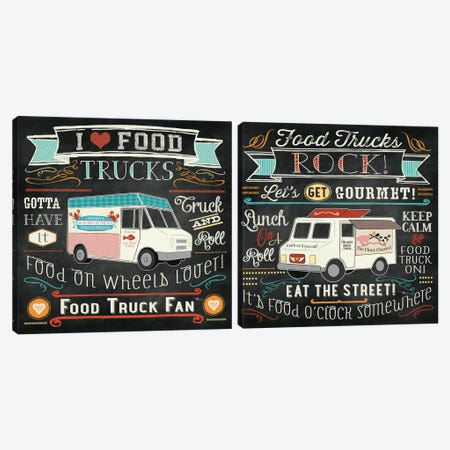 Food Truck Diptych Canvas Print Set #WAC2HSET076} by Pela Studio Canvas Artwork