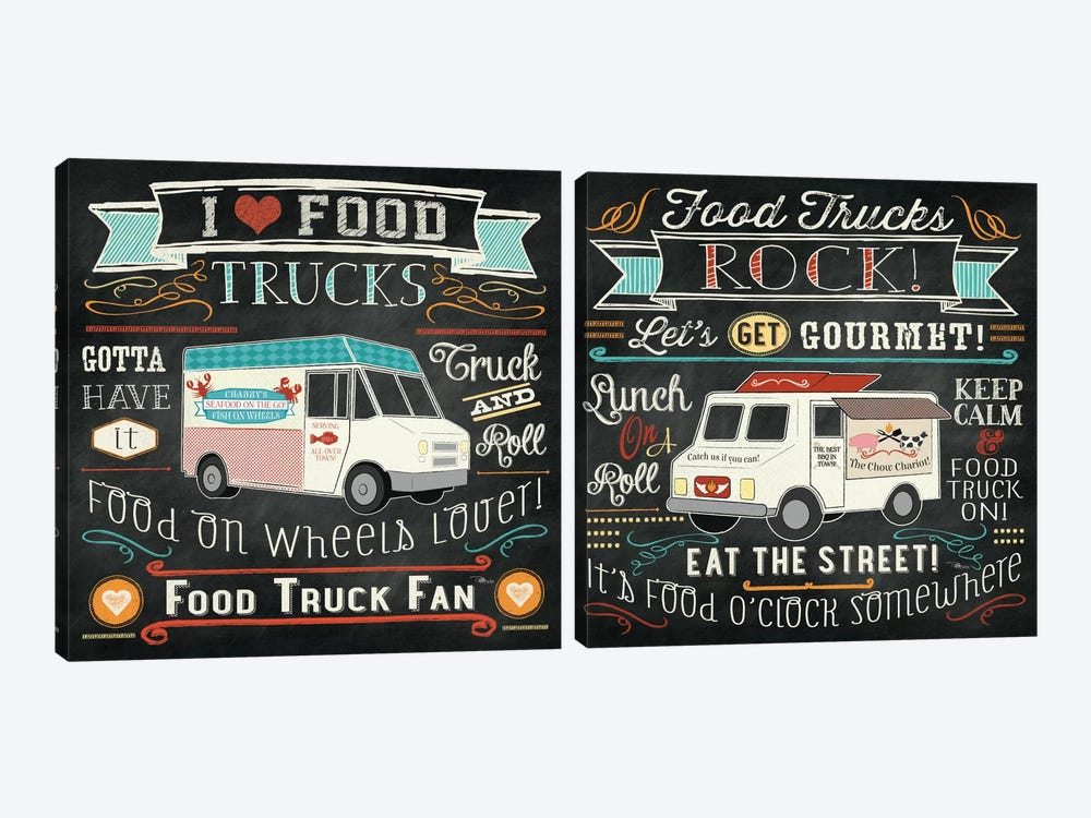 Food Truck Diptych 2-piece Canvas Artwork