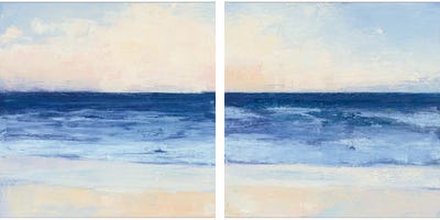 True Blue Ocean Diptych