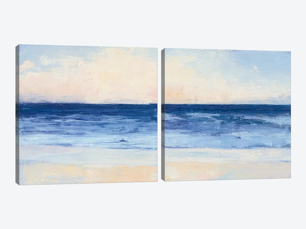 True Blue Ocean Diptych by Julia Purinton 2-piece Canvas Art Print