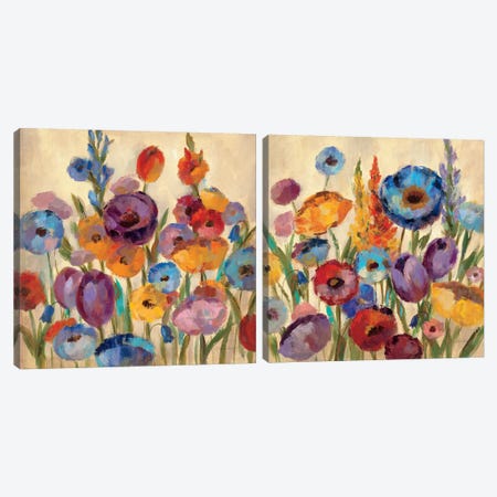 Garden Hues Diptych Canvas Print Set #WAC2HSET097} by Silvia Vassileva Canvas Wall Art